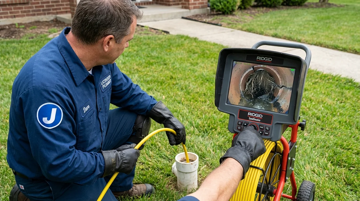 Sewer camera inspection being performed by Johns Plumbing LLC in Port Orford